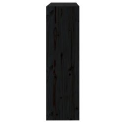 Bokhylle/romdeler svart 80x30x103,5 cm heltre furu