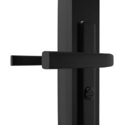 vidaXL Innerdør ESG-glass og aluminium 102,5×201,5 cm svart