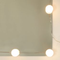 Speilskap med LED hvit 60×31,5×62 cm