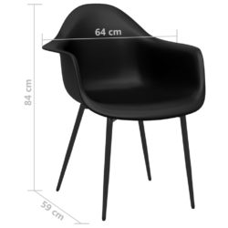vidaXL Spisestoler 4 stk svart PP