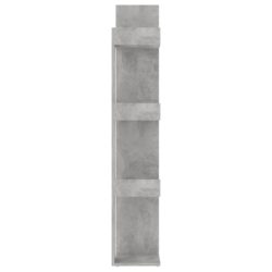 Bokhylle betonggrå 86×25,5×140 cm sponplate