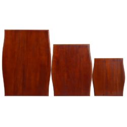 Stablebare sidebord 3 stk klassisk brun heltre mahogni