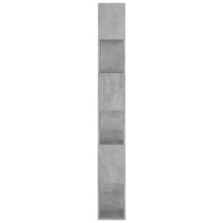 Bokhylle/romdeler betonggrå 80x24x186 cm sponplate