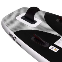 Oppblåsbart padlebrettsett svart 300x76x10 cm