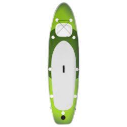 Oppblåsbart padlebrettsett grønn 360x81x10 cm