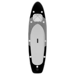 Oppblåsbart padlebrettsett svart 360x81x10 cm