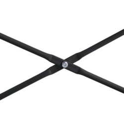 Databord svart og eik 110x60x138 cm sponplate
