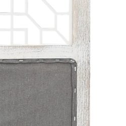 Romdeler 3 paneler grå 105×165 cm stoff