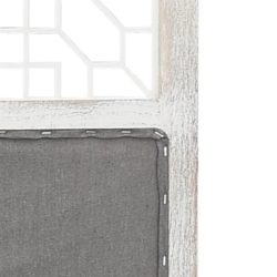 vidaXL Romdeler 6 paneler grå 210×165 cm stoff