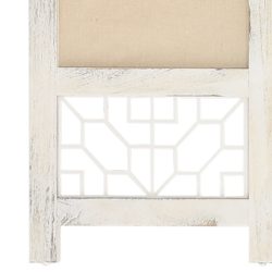 Romdeler 3 paneler kremhvit 105×165 cm stoff