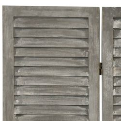 Romdeler 3 paneler grå 106,5×166 cm heltre