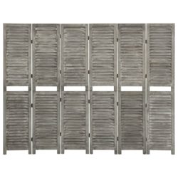 Romdeler 5 paneler grå 214×166 cm heltre