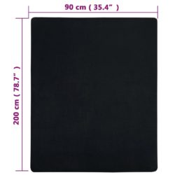 Jerseylaken svart 90×200 cm bomull