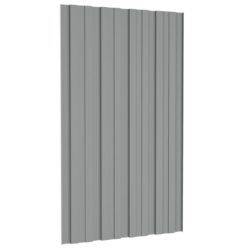 Takplater 36 stk grå 80×45 cm galvanisert stål