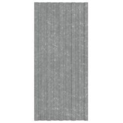 Takplater 12 stk sølv 100×45 cm galvanisert stål