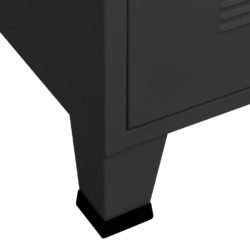 Industriell TV-benk 105x35x42 cm metall svart