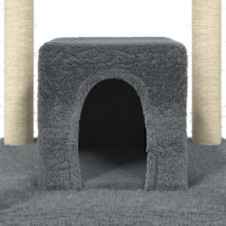 Kattetre med klorestolper i sisal mørkegrå 174 cm