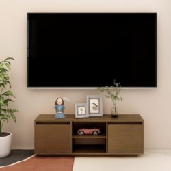 TV-benk 110x30x40 cm heltre furu honningbrun