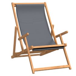 Sammenleggbar strandstol heltre teak grå