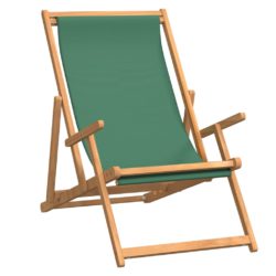 Sammenleggbar strandstol heltre teak grønn