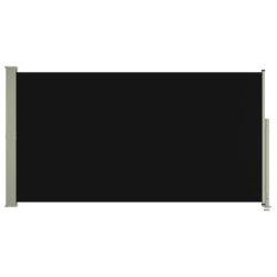Uttrekkbar sidemarkise 160×300 cm svart