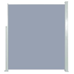 Uttrekkbar sidemarkise 160×300 cm grå