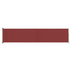 Uttrekkbar sidemarkise 140×600 cm rød