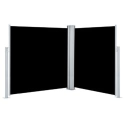 Uttrekkbar sidemarkise 140×600 cm svart