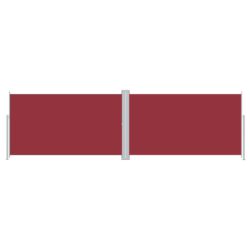 Uttrekkbar sidemarkise 180×600 cm rød
