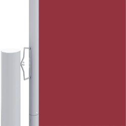 Uttrekkbar sidemarkise 180×600 cm rød
