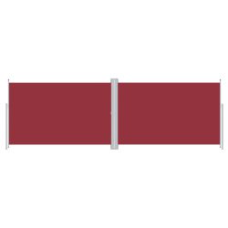 Uttrekkbar sidemarkise 200×600 cm rød