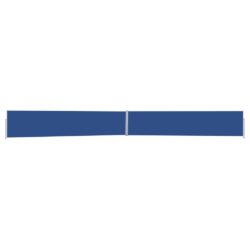 Uttrekkbar sidemarkise blå 140×1200 cm