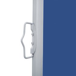 Uttrekkbar sidemarkise blå 140×1200 cm