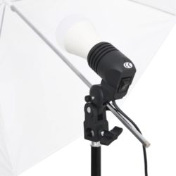 vidaXL Studiobelysningssett med bakgrunner og paraplyer