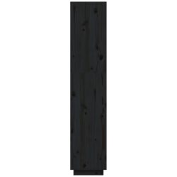 Bokhylle/romdeler svart 40x35x167 cm heltre furu