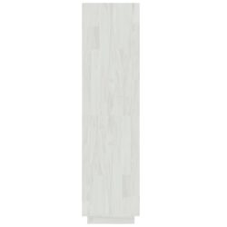 Bokhylle/romdeler hvit 60x35x135 cm heltre furu