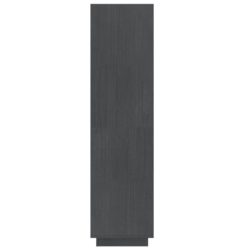 Bokhylle/romdeler grå 60x35x135 cm heltre furu