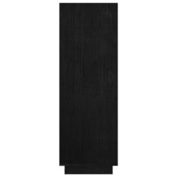 Bokhylle/romdeler svart 80x35x103 cm heltre furu