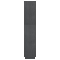 Bokhylle/romdeler grå 80x35x167 cm heltre furu