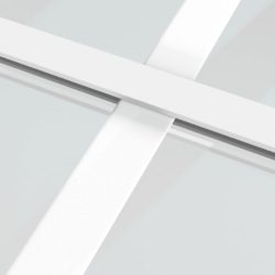 Skyvedør frostet ESG-glass og aluminium 76×205 cm hvit
