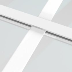 Skyvedør frostet ESG-glass og aluminium 90×205 cm hvit