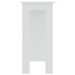 Barbord med hylle hvit 102x50x103,5 cm sponplate