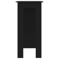 Barbord med hylle svart 102x50x103,5 cm sponplate