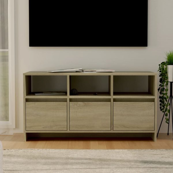 vidaXL TV-benk sonoma eik 102×37,5×52,5 cm sponplate