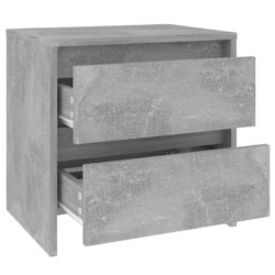 Nattbord 2 stk betonggrå 45×34,5×44,5 cm sponplate