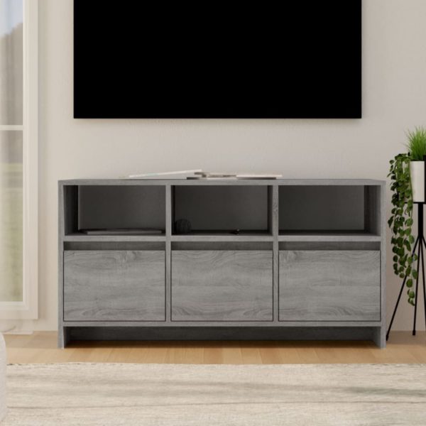 vidaXL TV-benk grå sonoma eik 102×37,5×52,5 cm sponplate