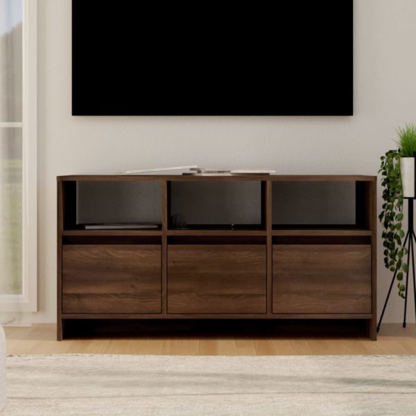 TV-benk brun eik 102×37,5×52,5 cm sponplate