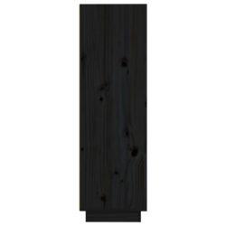 Highboard svart 37x34x110 cm heltre furu