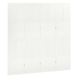 Romdeler 4 paneler 2 stk hvit 160×180 cm stål