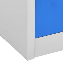 Oppbevaringsskap 5 stk lysegrå og blå 90x45x92,5 cm stål